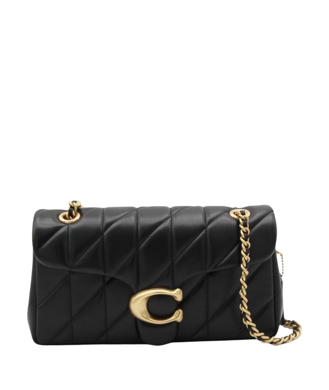 COACH Черная кожаная сумка через плечо, фото 1