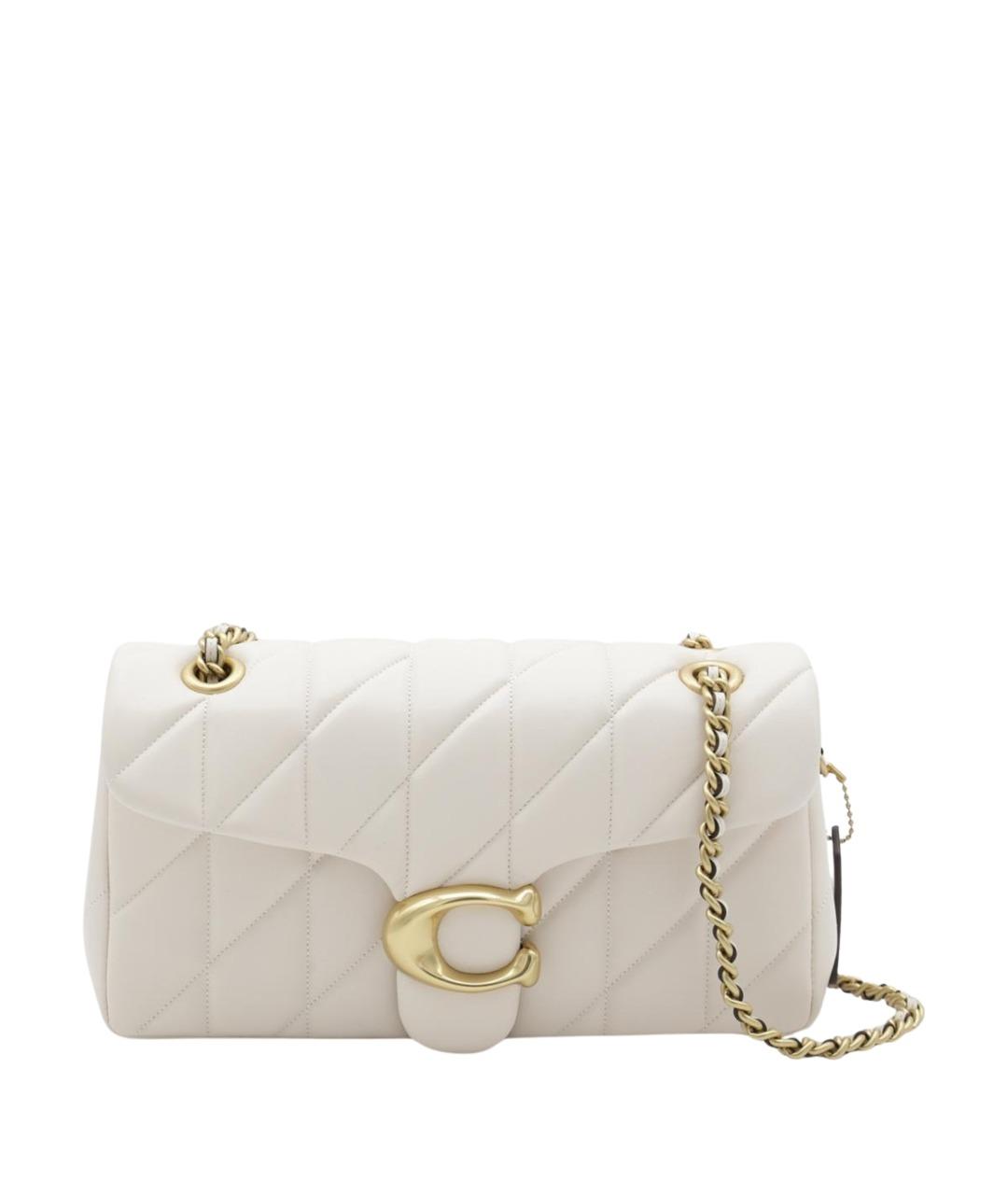 COACH Белая кожаная сумка через плечо, фото 1