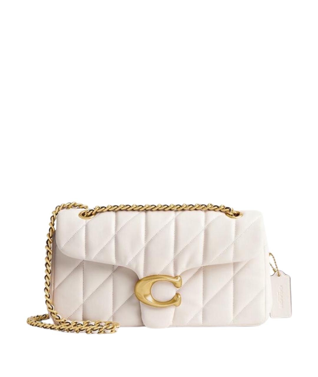 COACH Белая кожаная сумка через плечо, фото 1