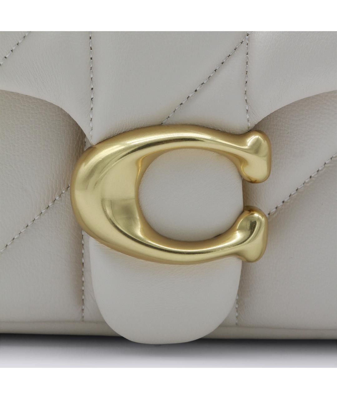 COACH Белая кожаная сумка через плечо, фото 4