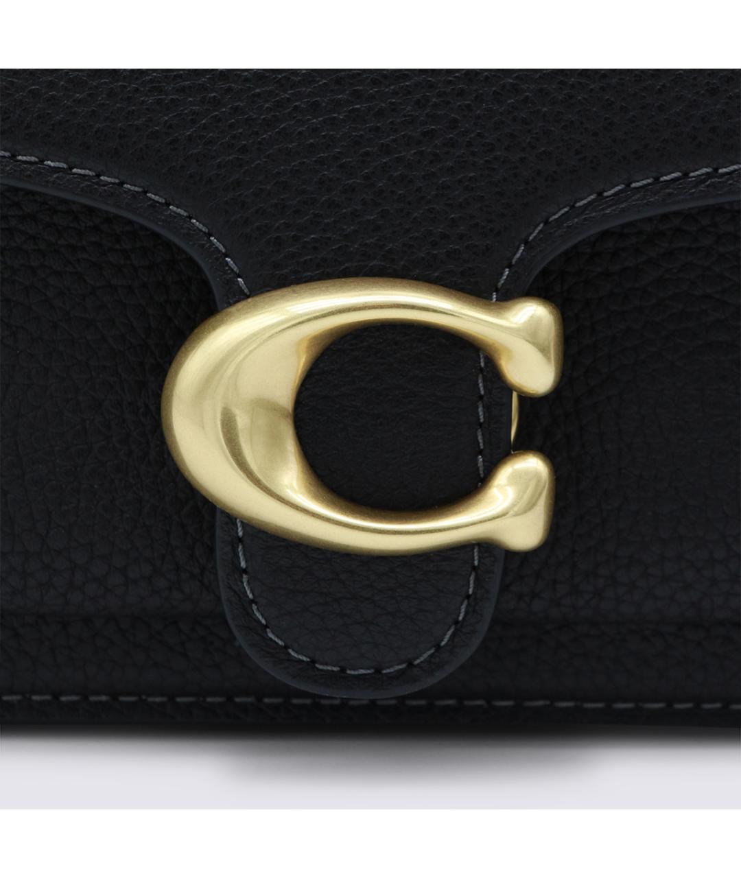 COACH Черная кожаная сумка через плечо, фото 2