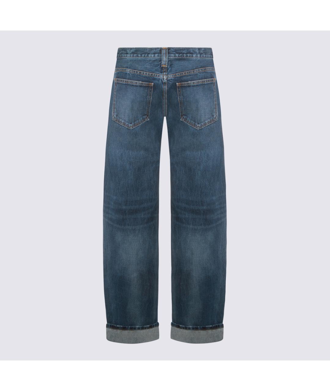 KHAITE Синие хлопковые прямые джинсы, фото 2