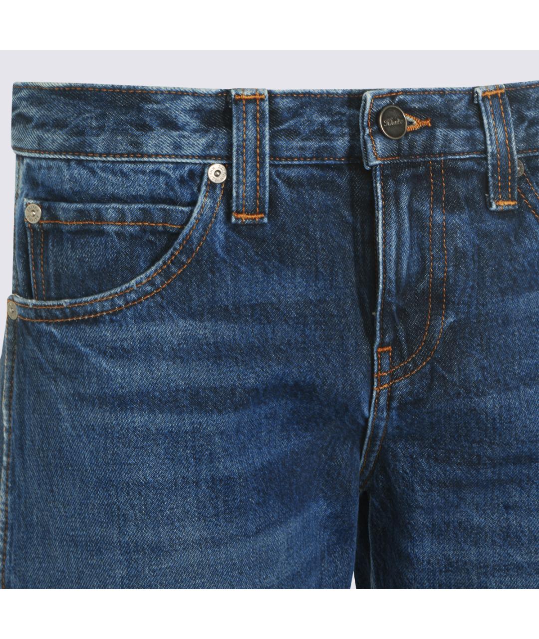 KHAITE Синие хлопковые прямые джинсы, фото 3