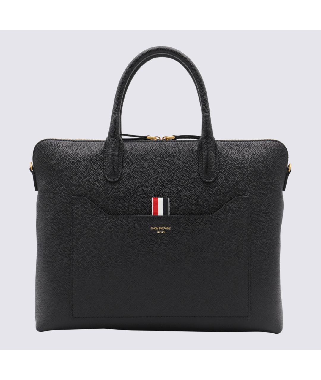 THOM BROWNE Черный портфель, фото 3