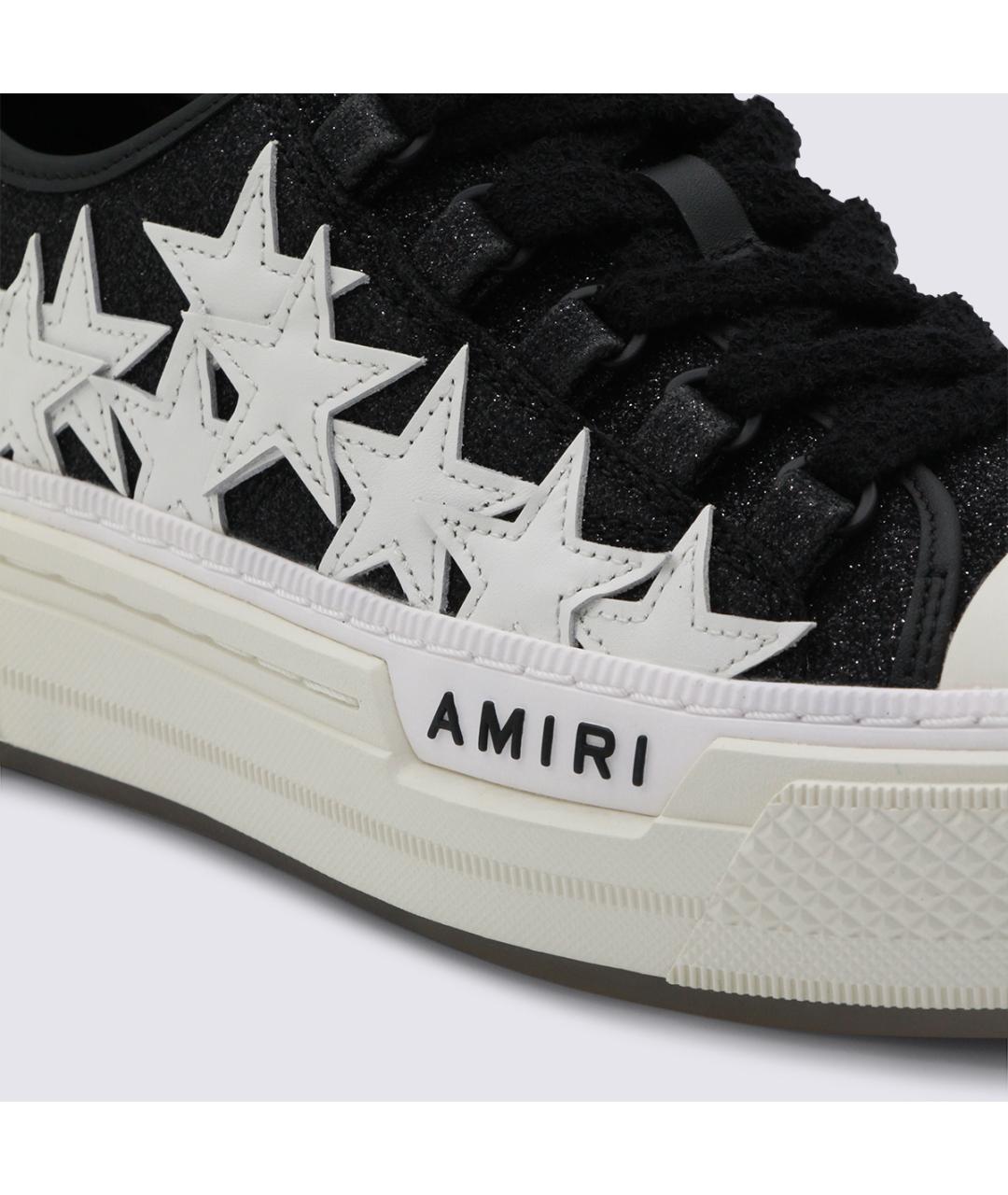 AMIRI Черные кожаные кеды, фото 4