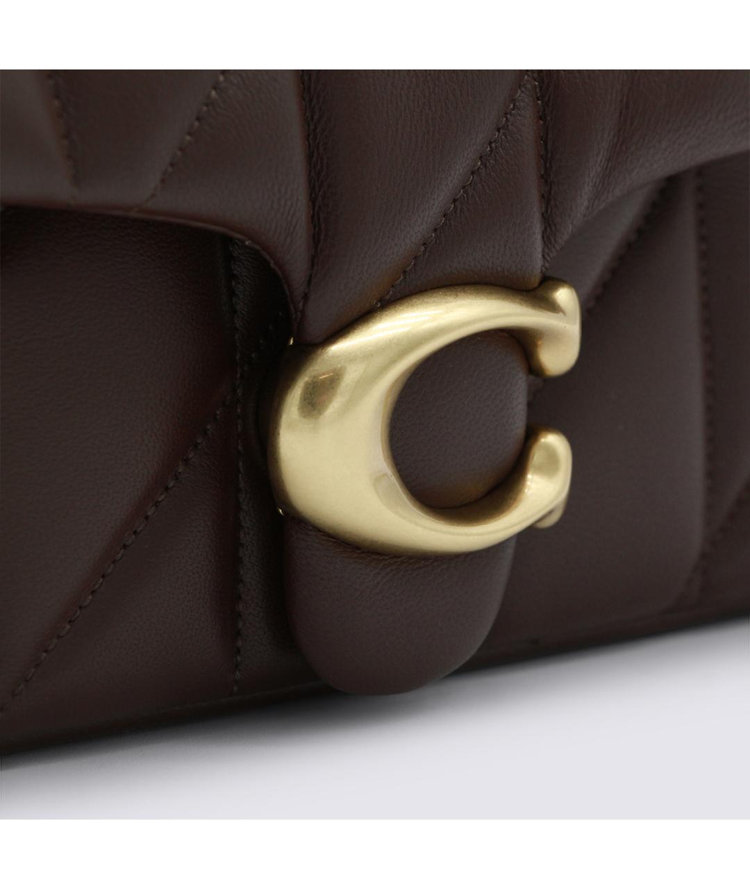 COACH Коричневая кожаная сумка через плечо, фото 4