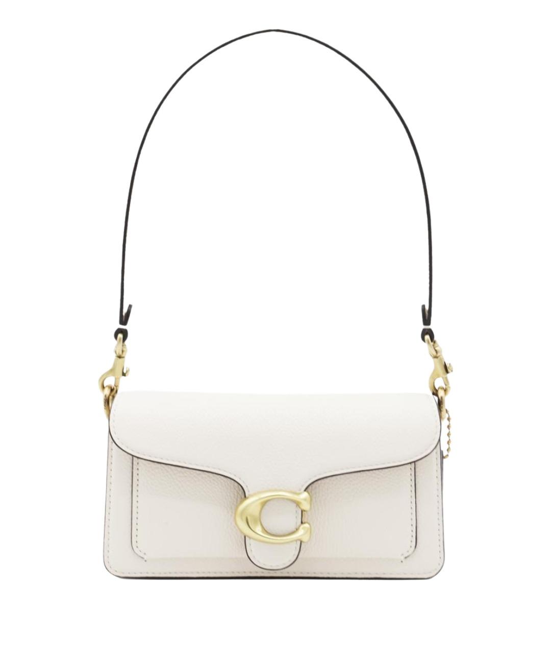 COACH Белая кожаная сумка через плечо, фото 1