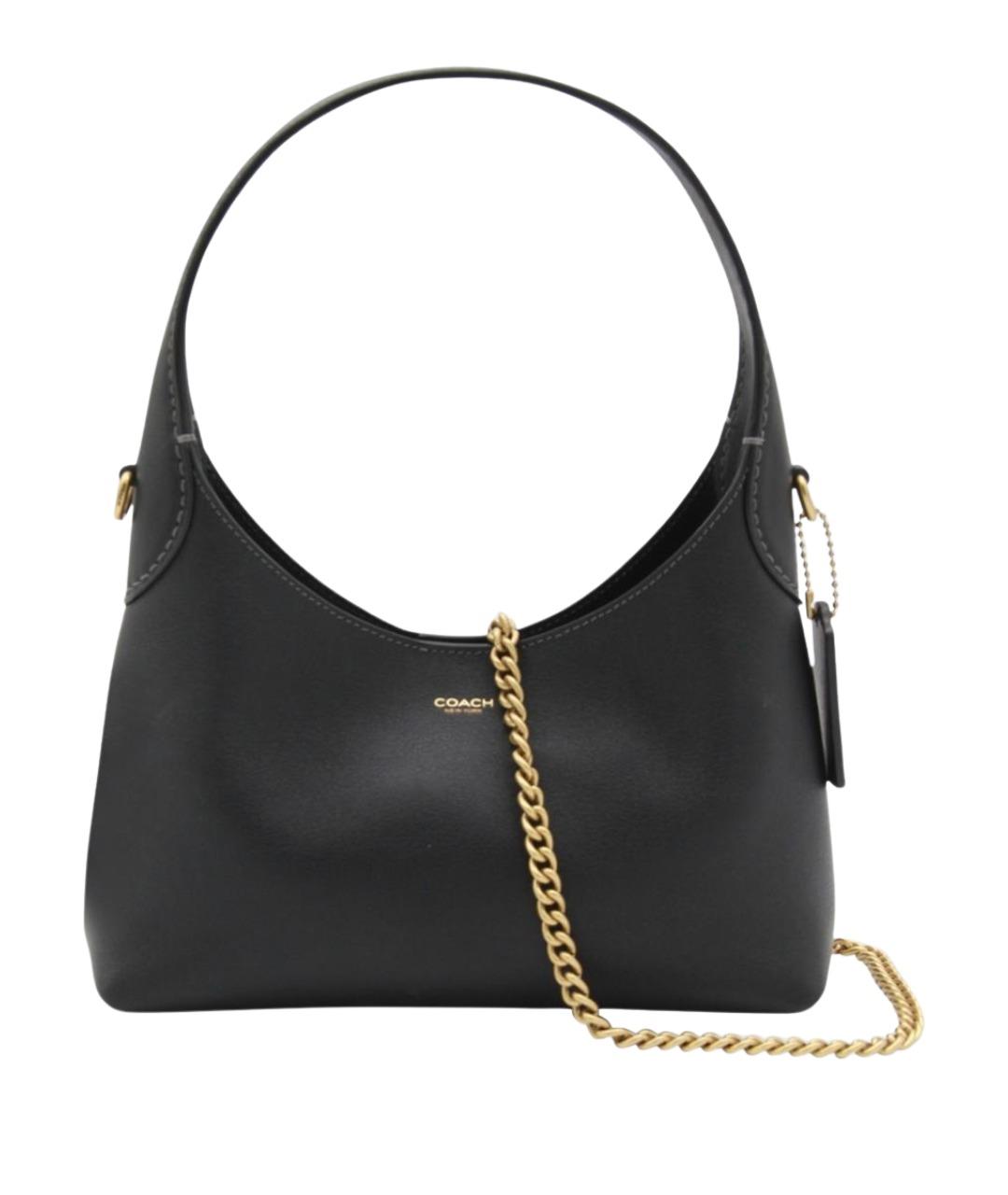COACH Черная кожаная сумка через плечо, фото 1