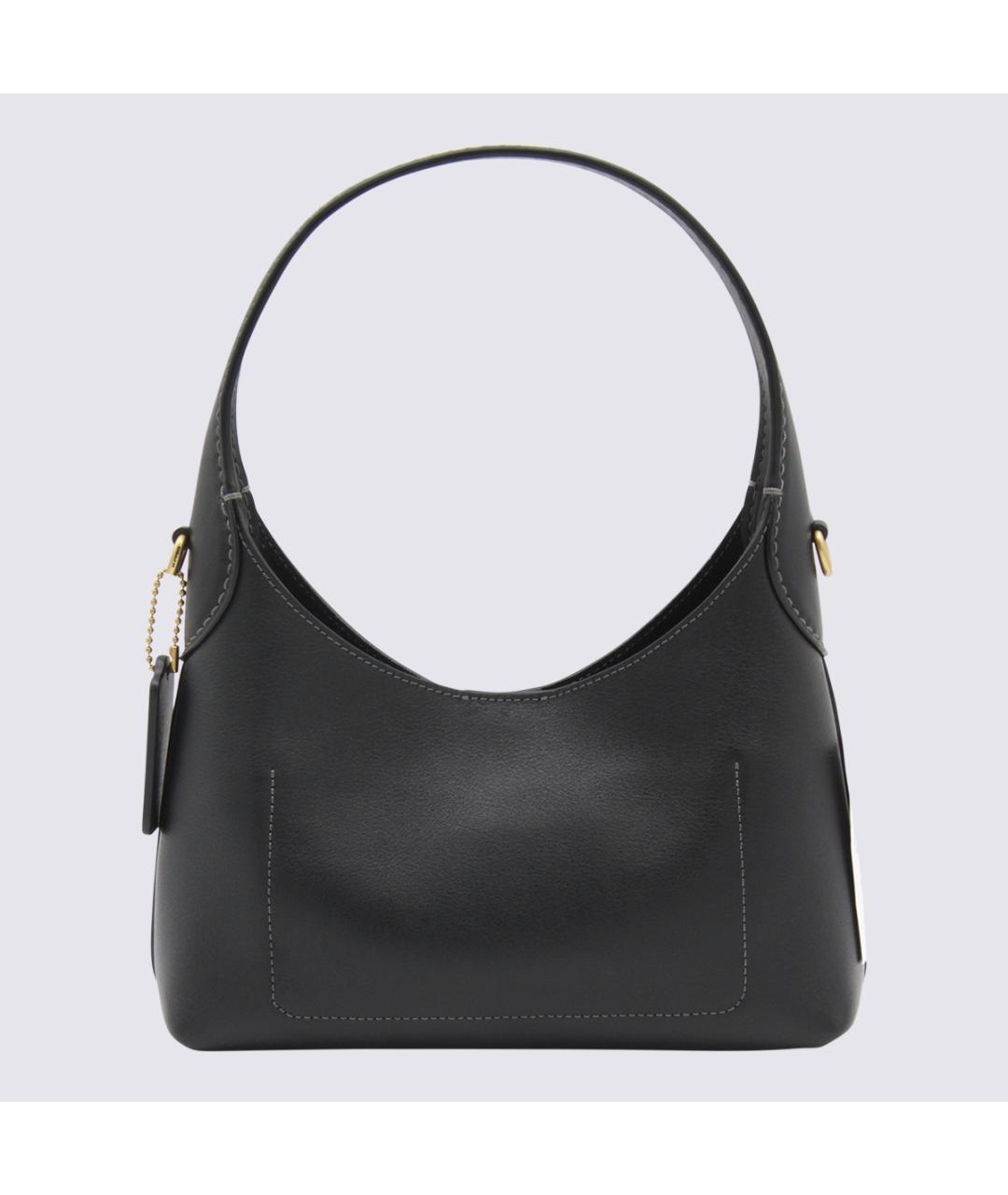 COACH Черная кожаная сумка через плечо, фото 3