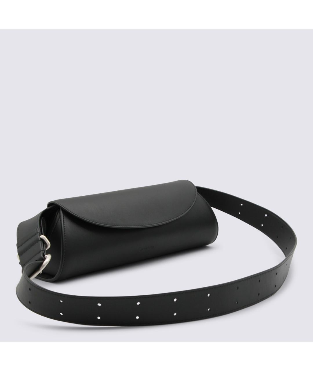 JIL SANDER Черная кожаная сумка на плечо, фото 2