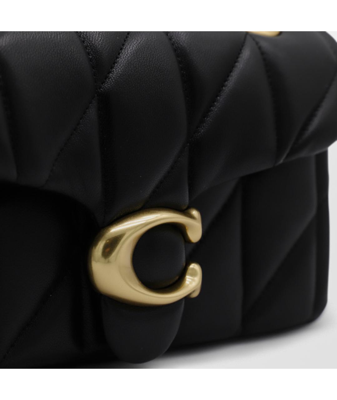 COACH Черная кожаная сумка через плечо, фото 4