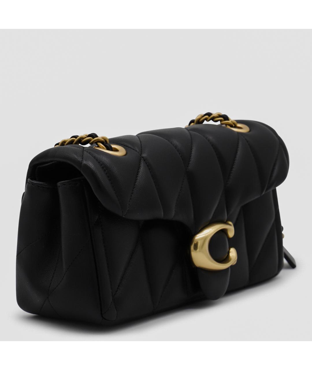 COACH Черная кожаная сумка через плечо, фото 2