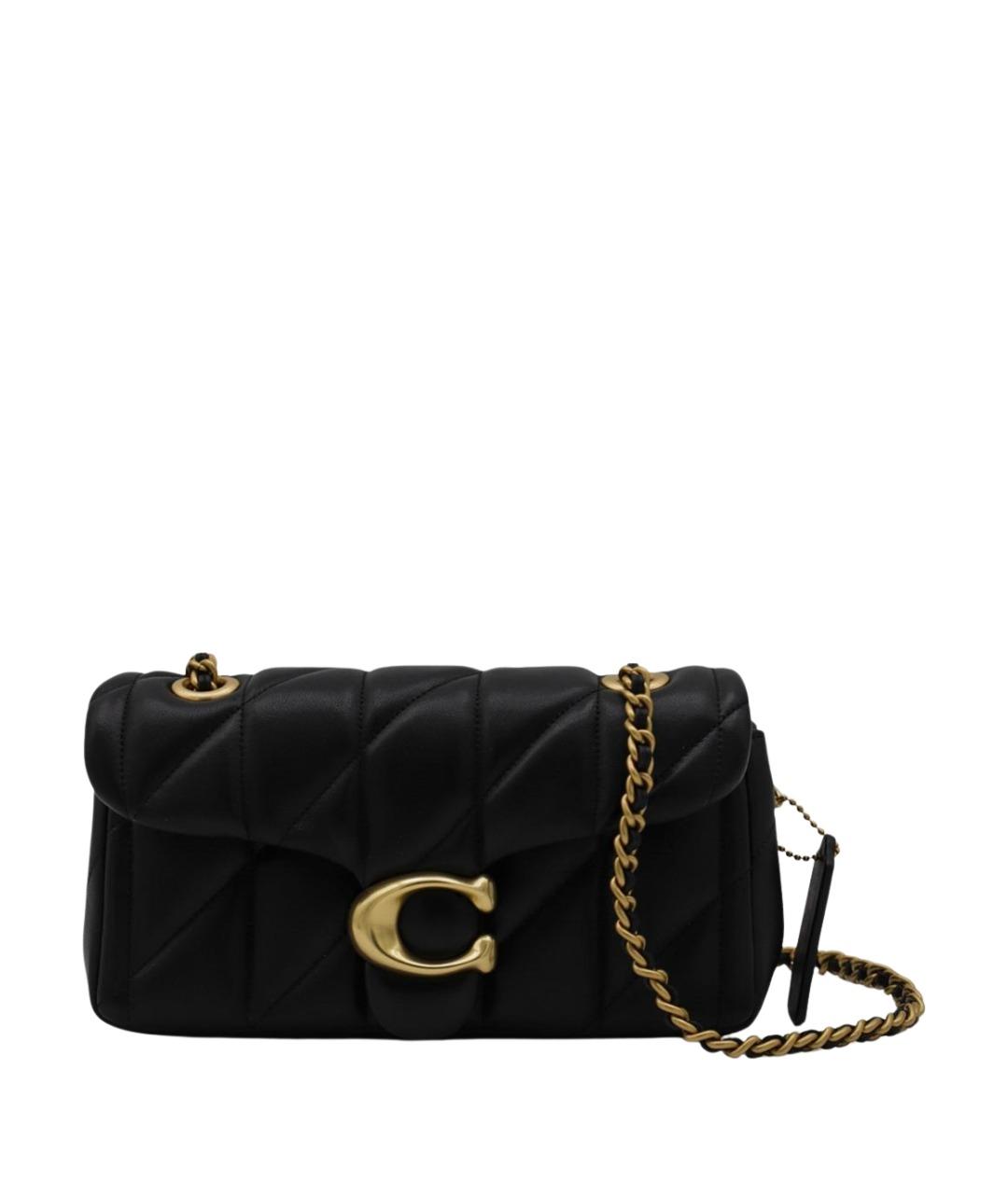 COACH Черная кожаная сумка через плечо, фото 1