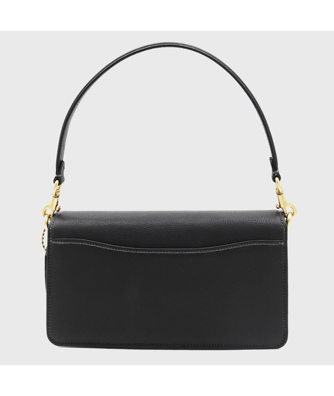 COACH Черная кожаная сумка через плечо, фото 2