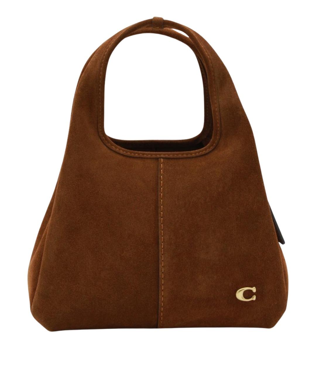 COACH Коричневая замшевая сумка тоут, фото 1