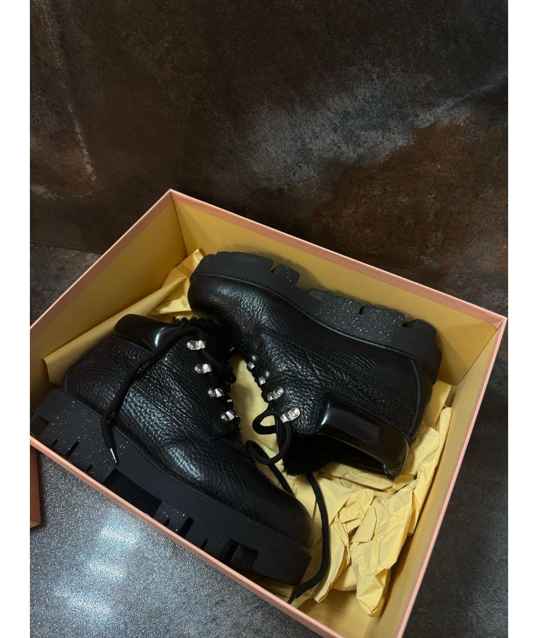 ACNE STUDIOS Черные кожаные ботинки, фото 4