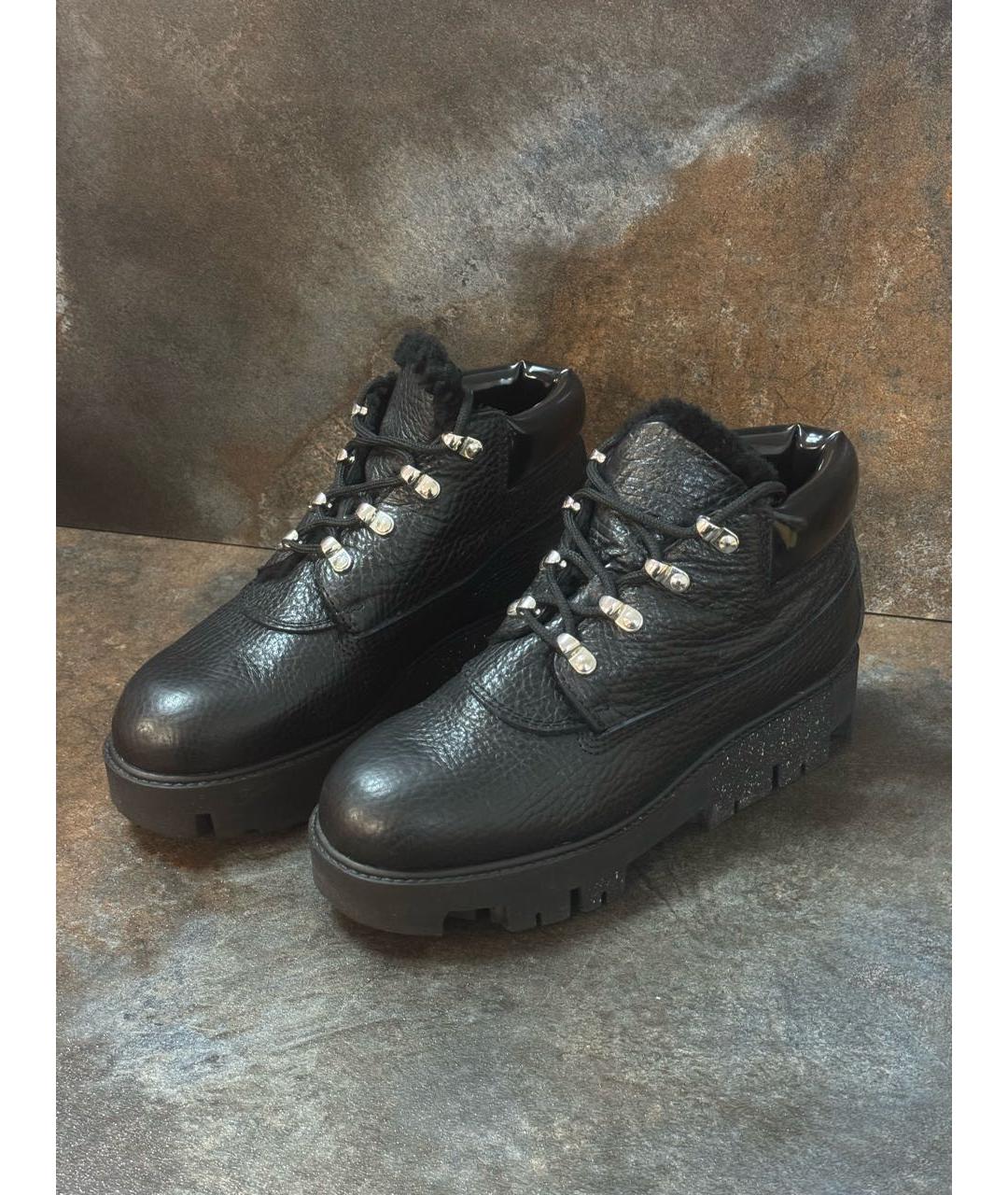 ACNE STUDIOS Черные кожаные ботинки, фото 3
