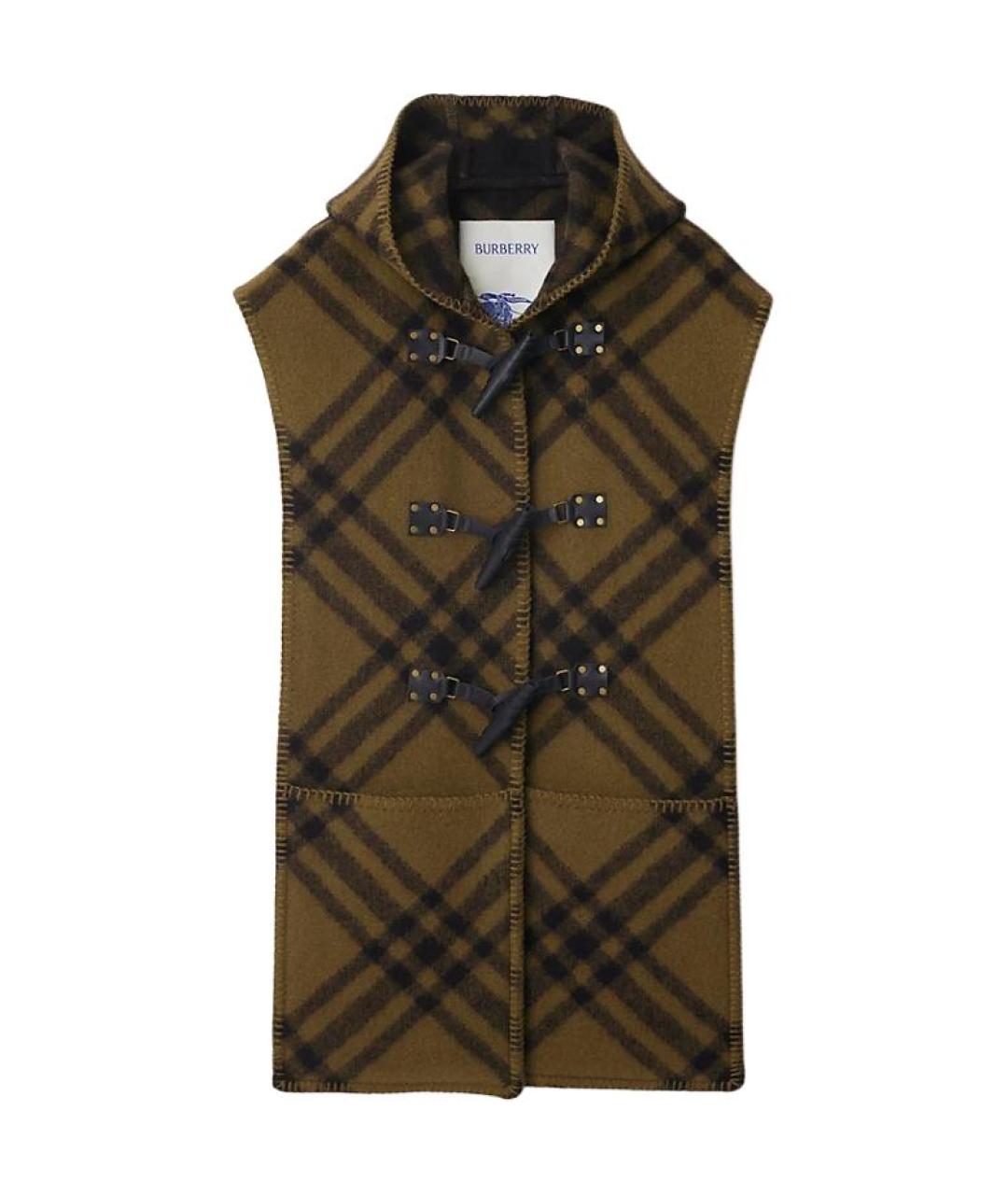 BURBERRY Зеленый шерстяной жилет, фото 1