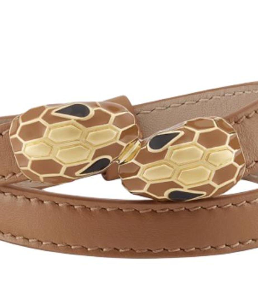 BVLGARI Коричневый кожаный браслет, фото 3