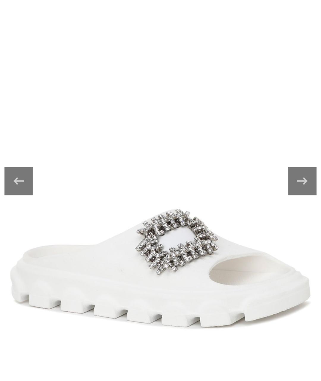 BLUGIRL Белые резиновые шлепанцы, фото 9