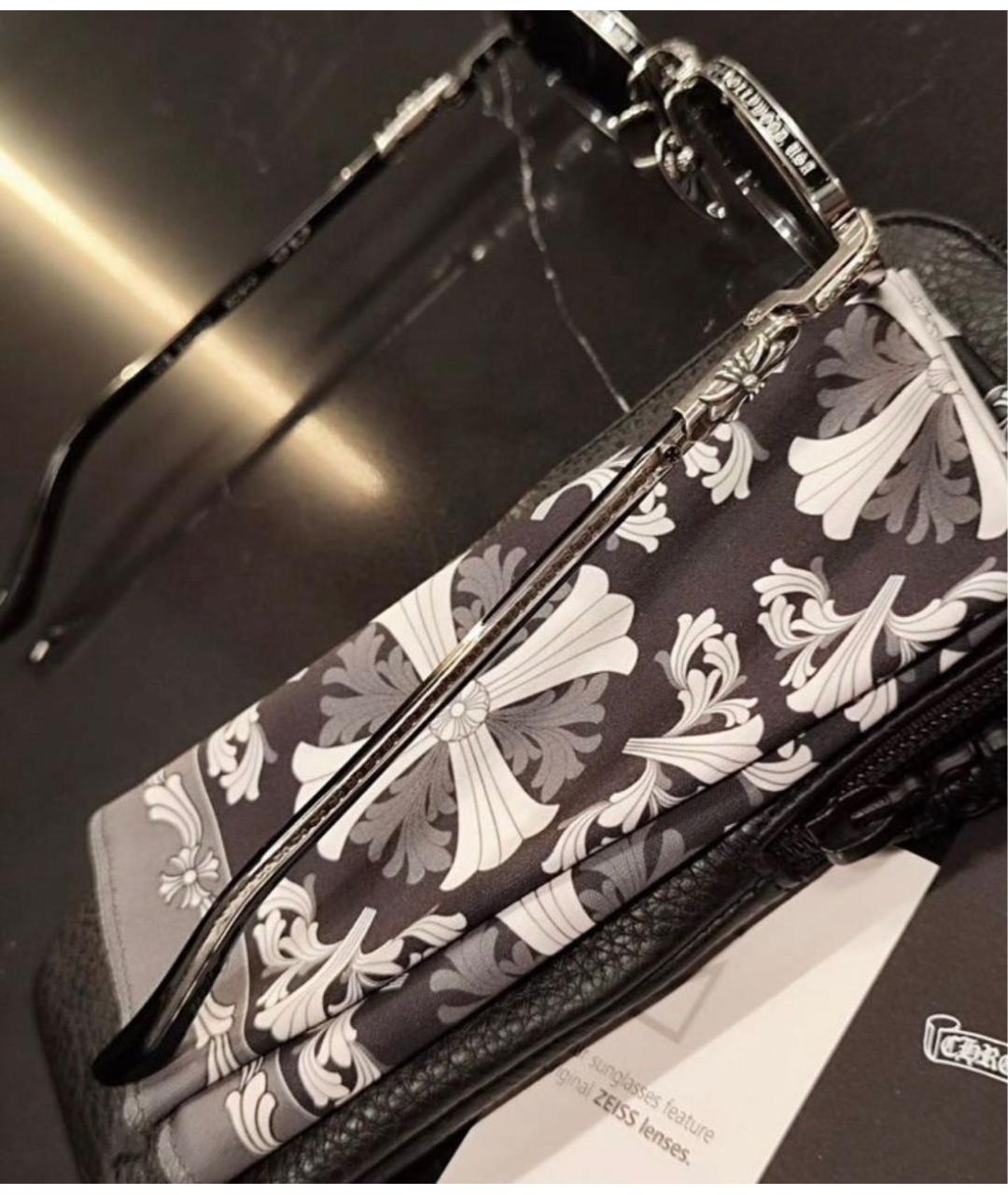 CHROME HEARTS Черные металлические солнцезащитные очки, фото 2