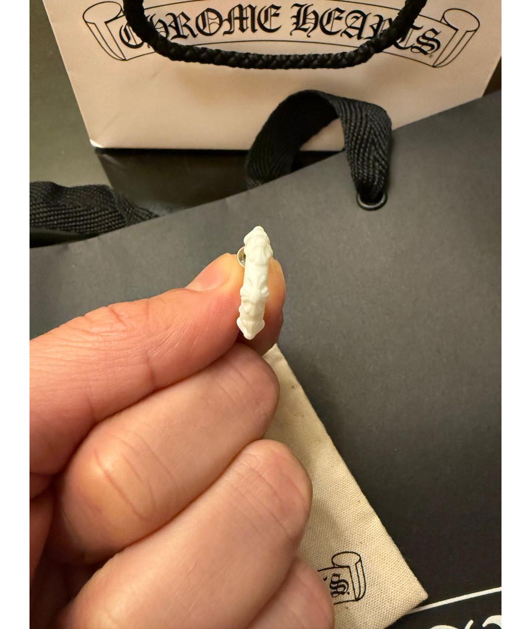 CHROME HEARTS Белые серьги, фото 2