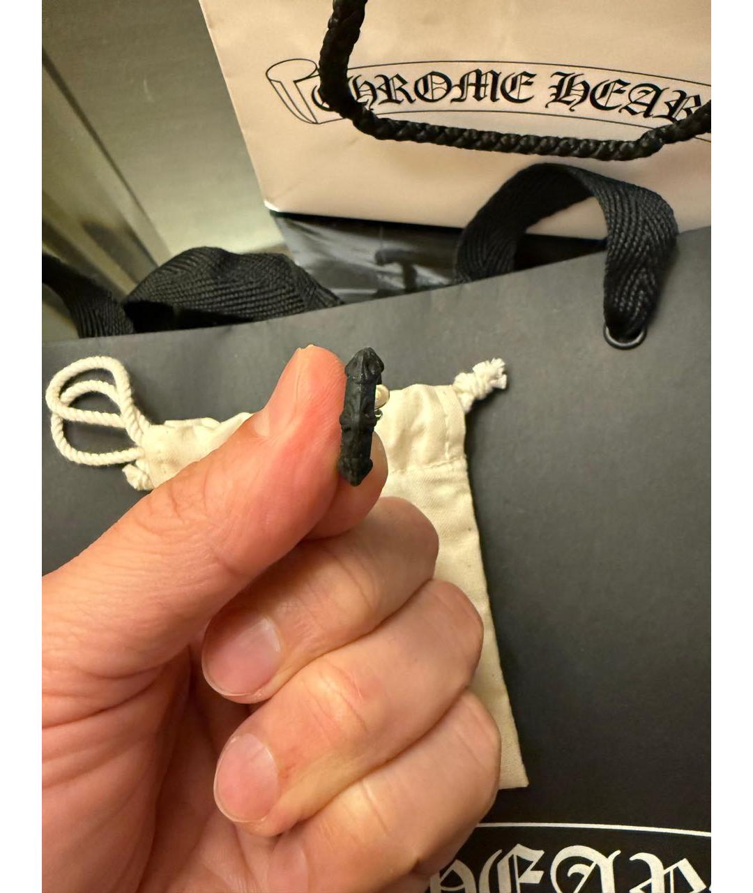 CHROME HEARTS Черные серьги, фото 2