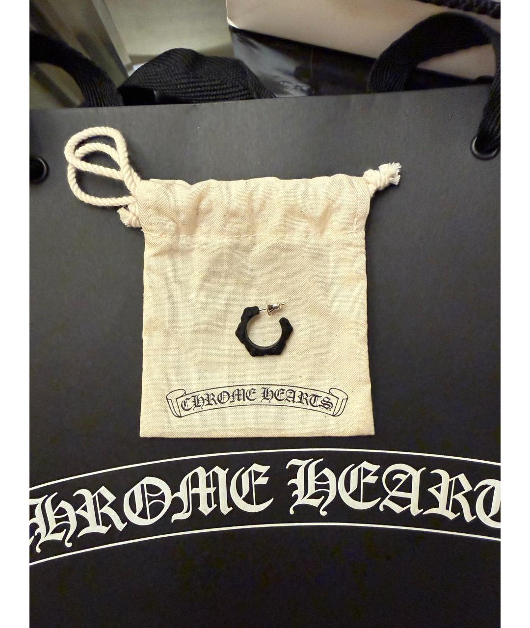 CHROME HEARTS Черные серьги, фото 3