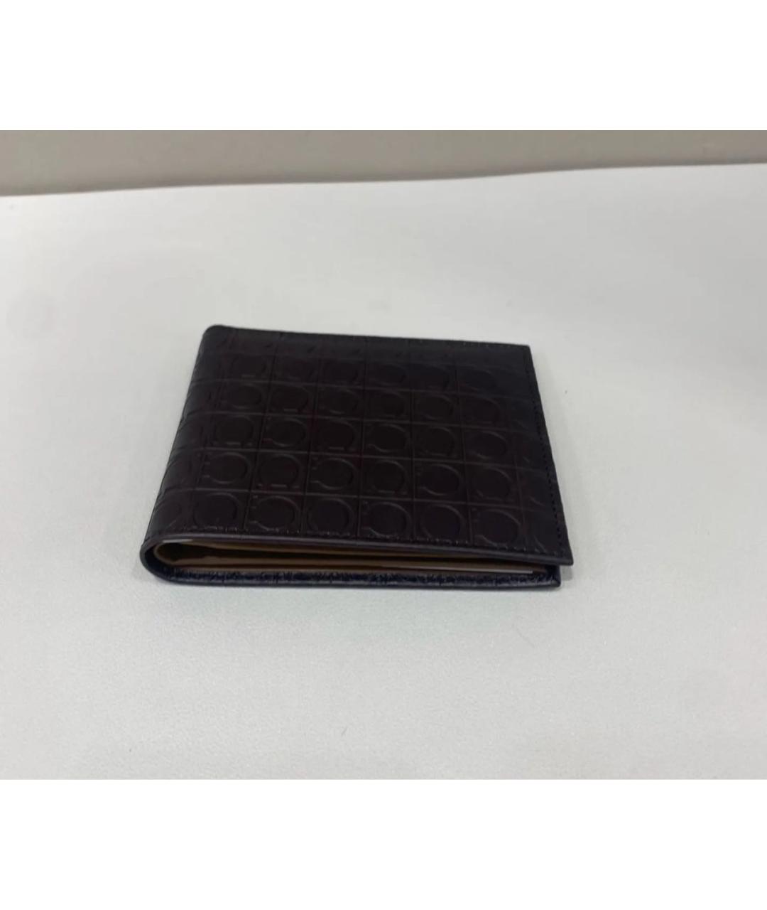 FERRAGAMO Черный кожаный кошелек, фото 4
