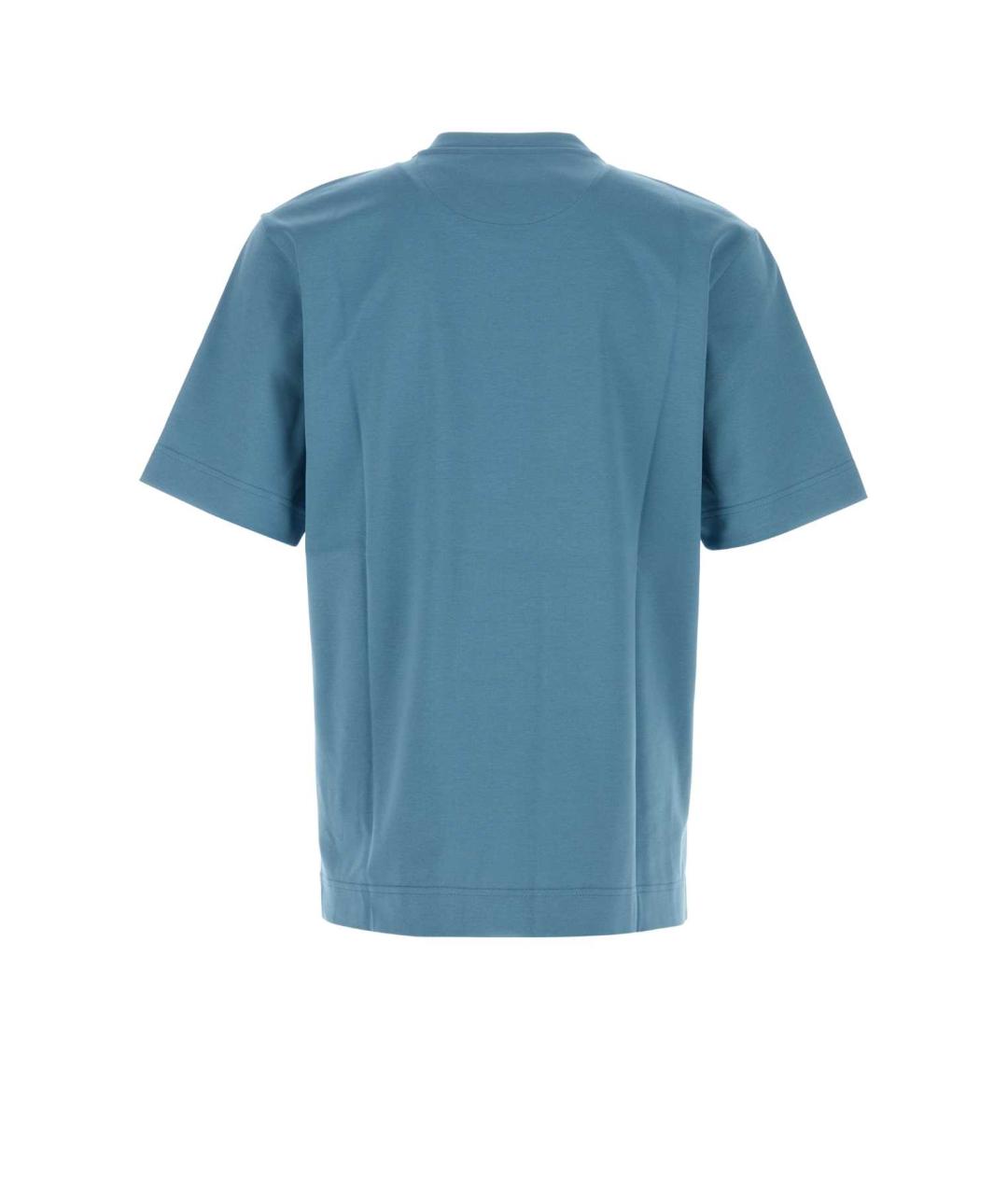 FENDI Голубая хлопковая футболка, фото 2
