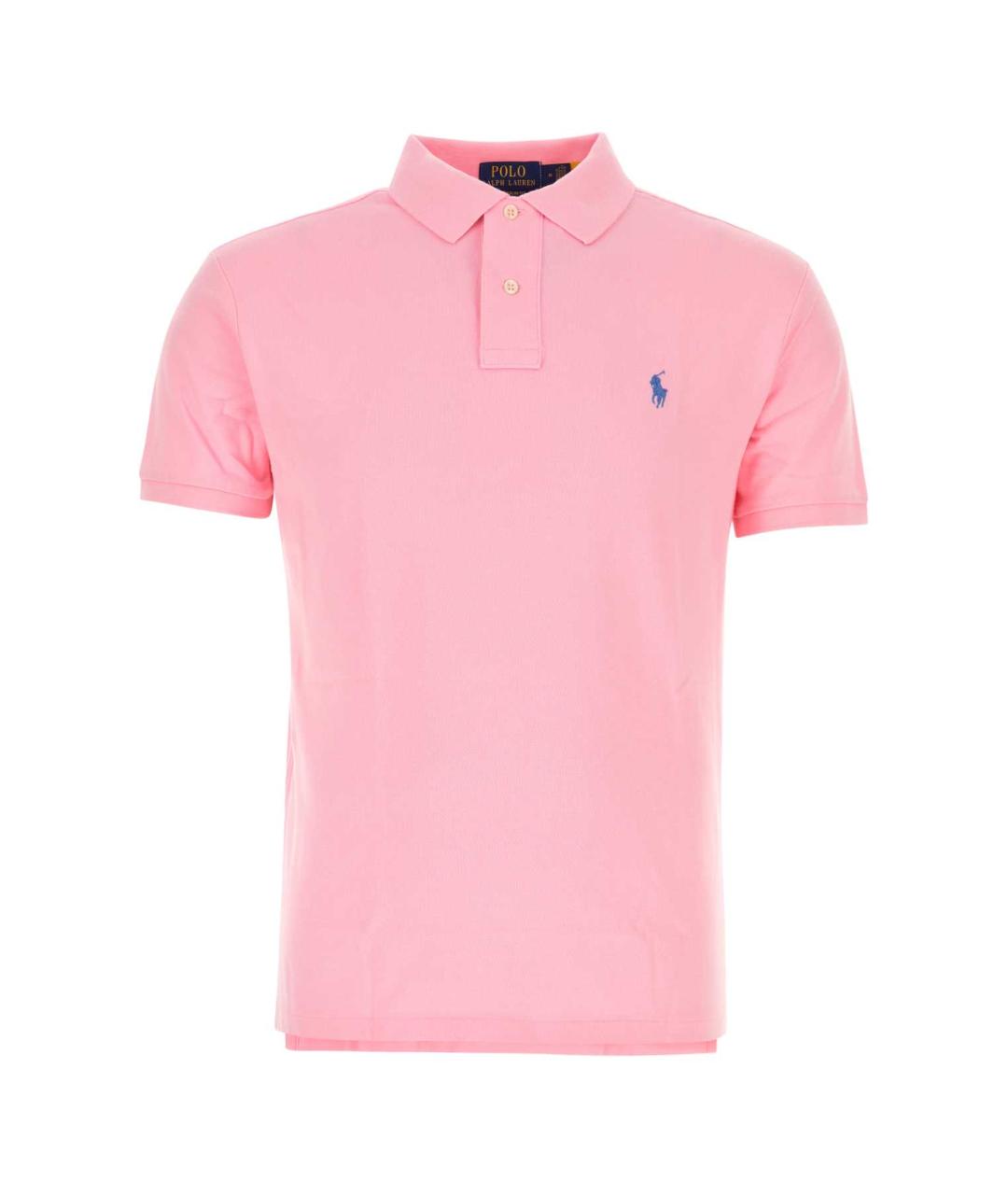 POLO RALPH LAUREN Розовое хлопковое поло с коротким рукавом, фото 1