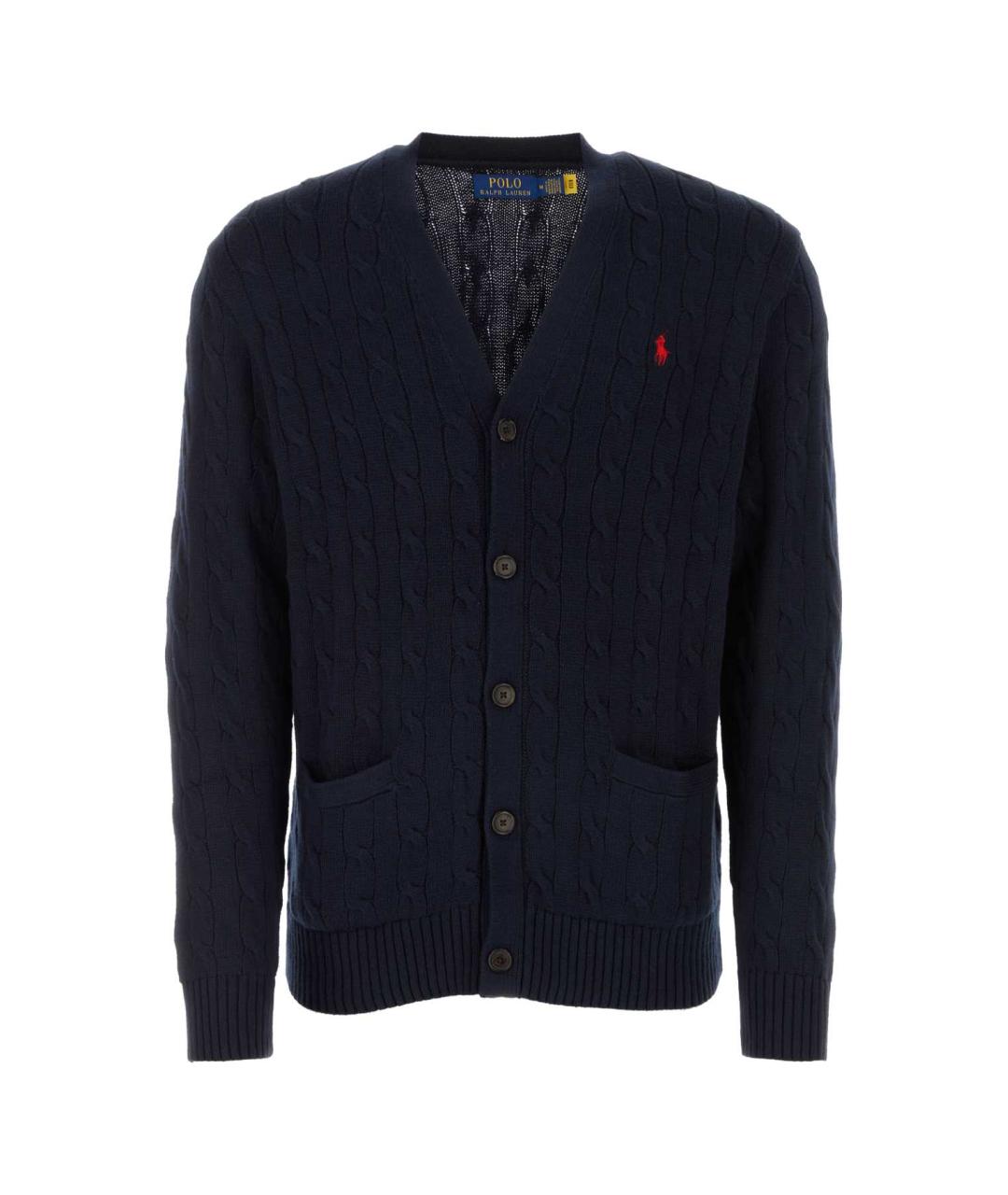 POLO RALPH LAUREN Синий хлопковый кардиган, фото 1