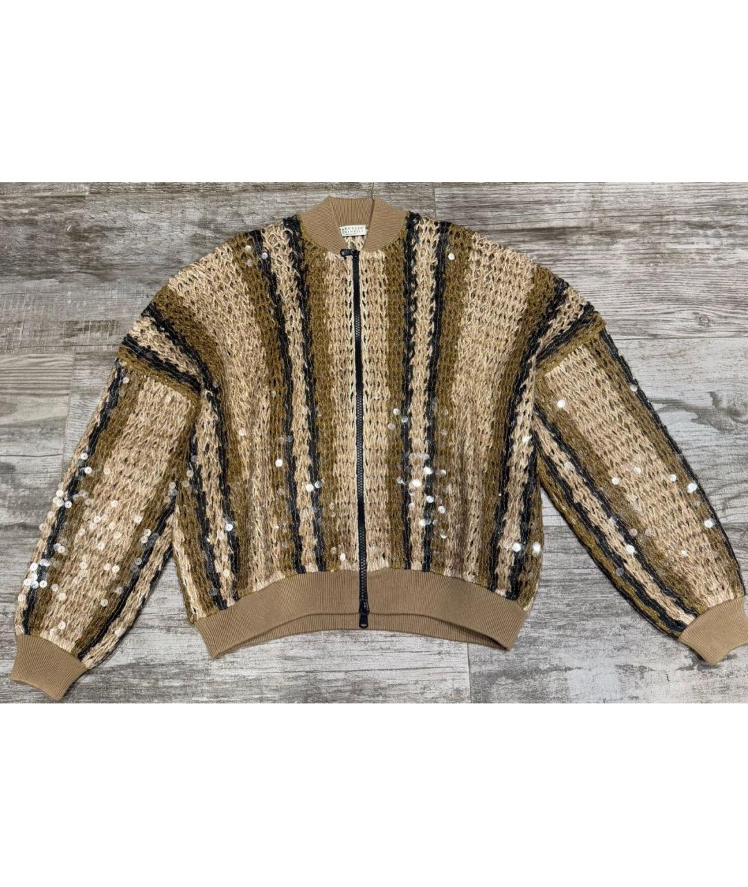 BRUNELLO CUCINELLI Коричневый хлопковый кардиган, фото 8