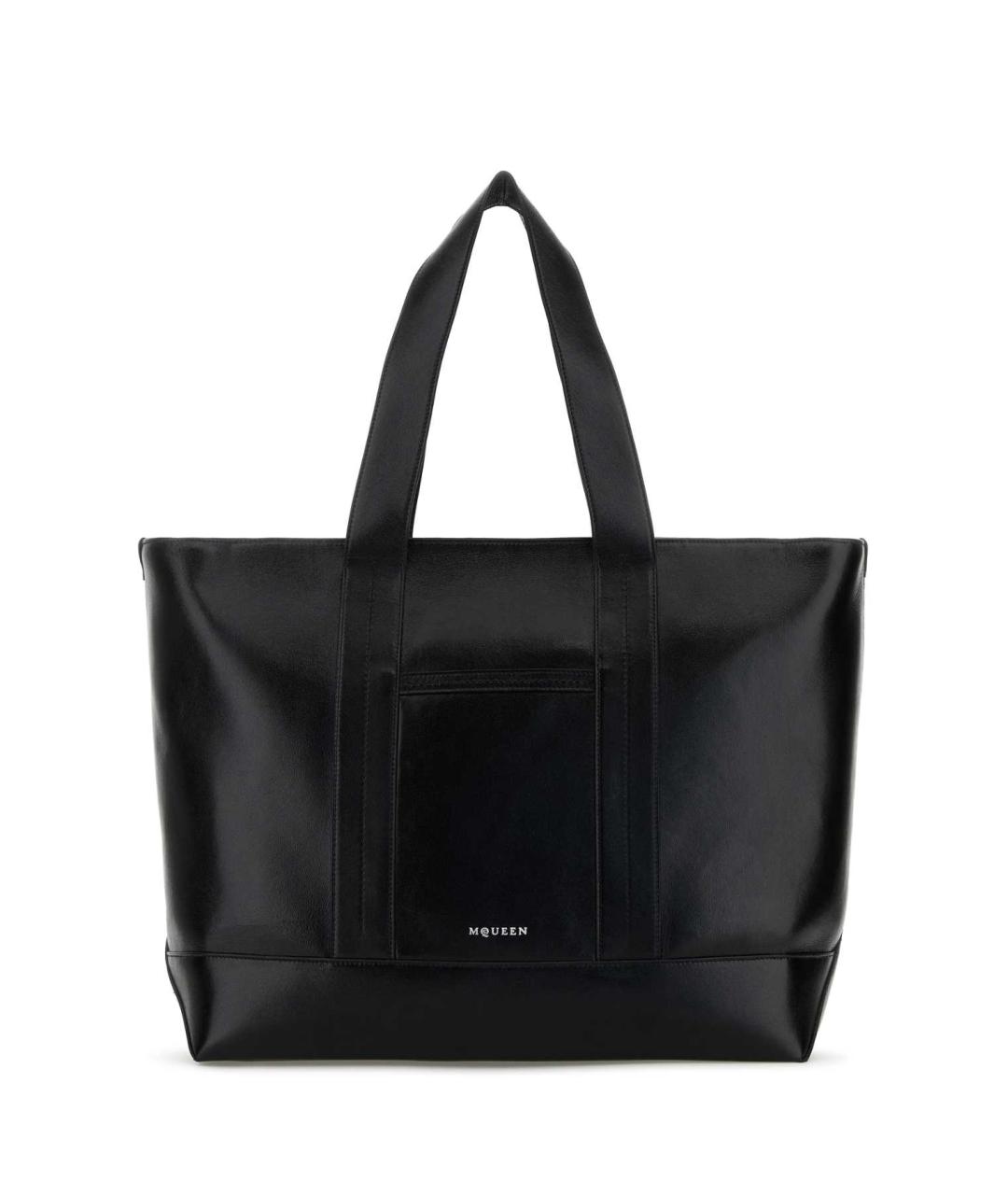 ALEXANDER MCQUEEN Черная кожаная сумка на плечо, фото 1