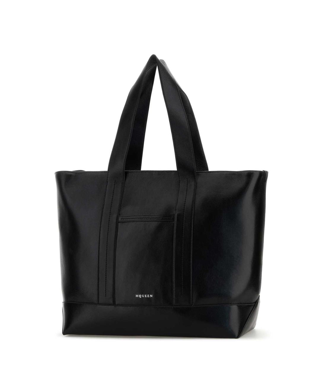 ALEXANDER MCQUEEN Черная кожаная сумка на плечо, фото 2