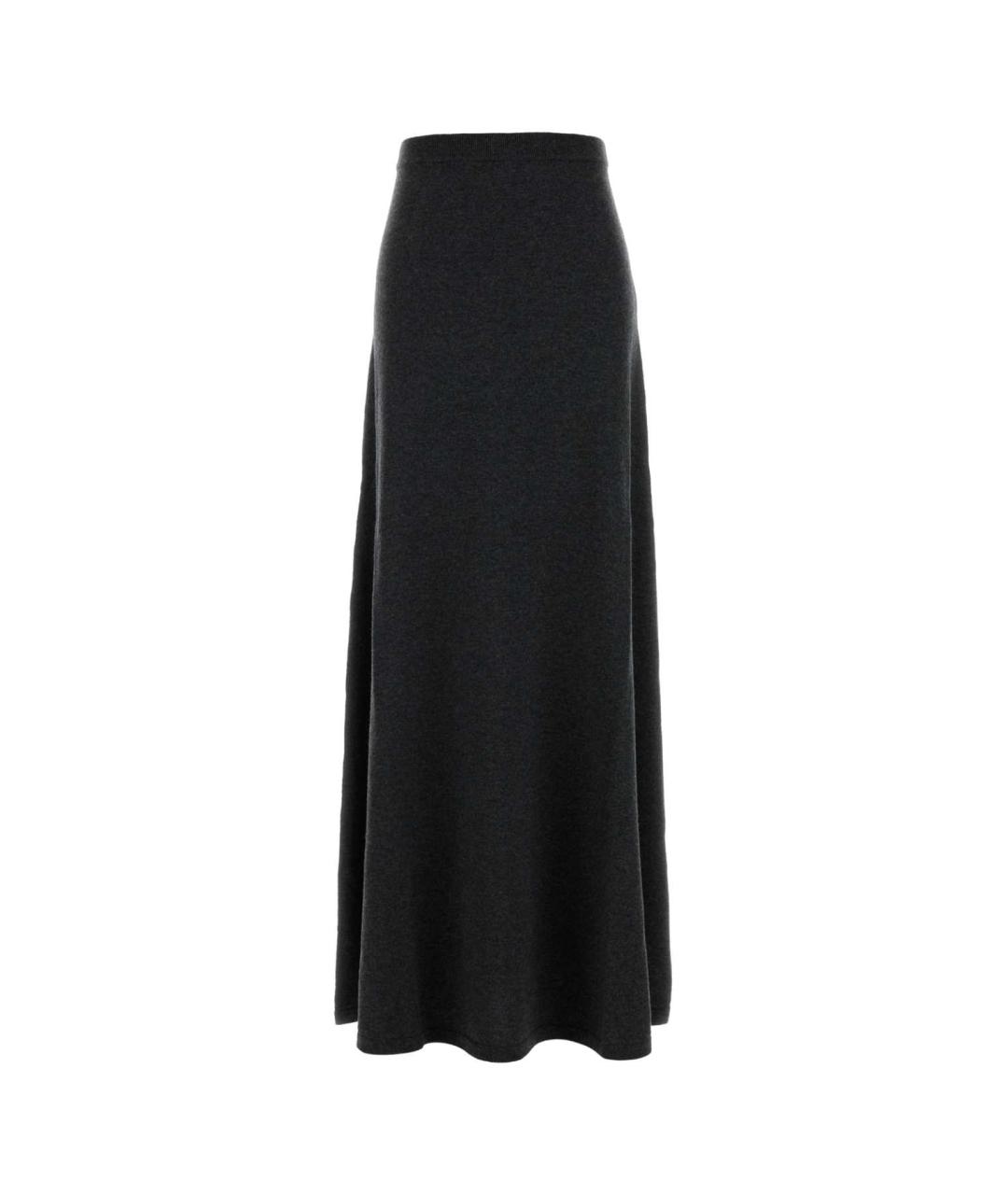 BALENCIAGA Антрацитовая шерстяная юбка макси, фото 1