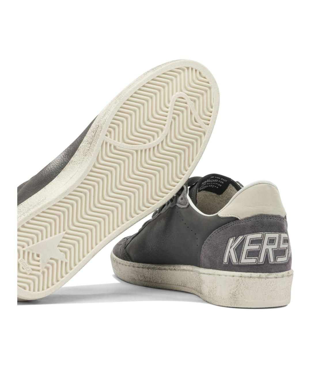 GOLDEN GOOSE DELUXE BRAND Серые кожаные низкие кроссовки / кеды, фото 5