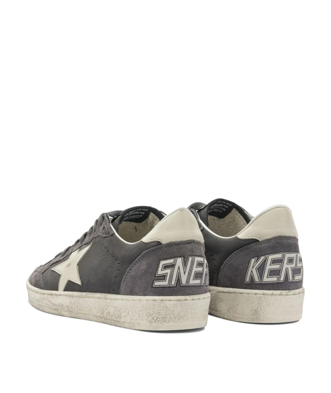 GOLDEN GOOSE DELUXE BRAND Серые кожаные низкие кроссовки / кеды, фото 4