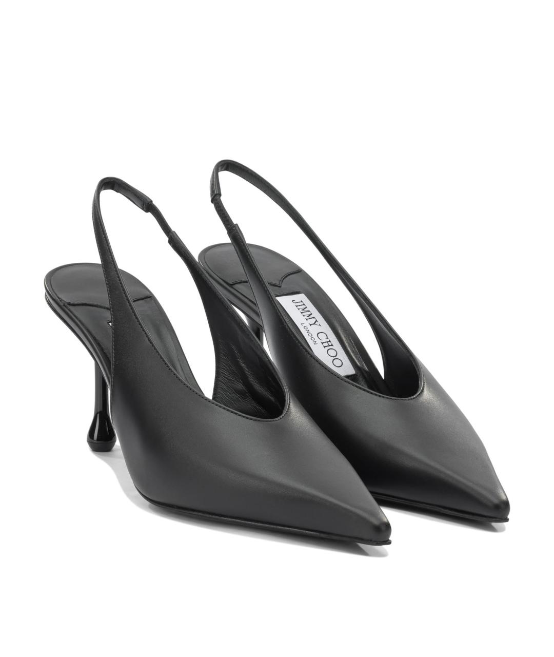 JIMMY CHOO Черные кожаные туфли, фото 2