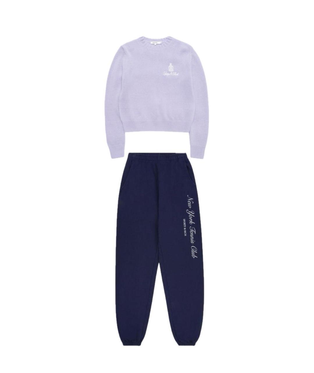 SPORTY AND RICH Фиолетовый хлопковый спортивные костюмы, фото 1