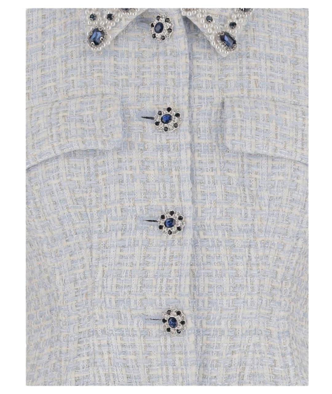 SELF-PORTRAIT Голубое полиэстеровое платье, фото 3