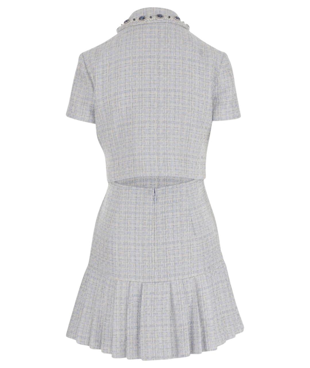 SELF-PORTRAIT Голубое полиэстеровое платье, фото 2