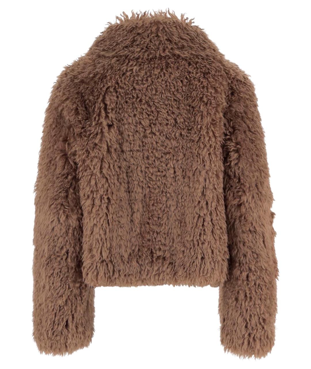 STAND STUDIO Коричневое полиэстеровое пальто, фото 3