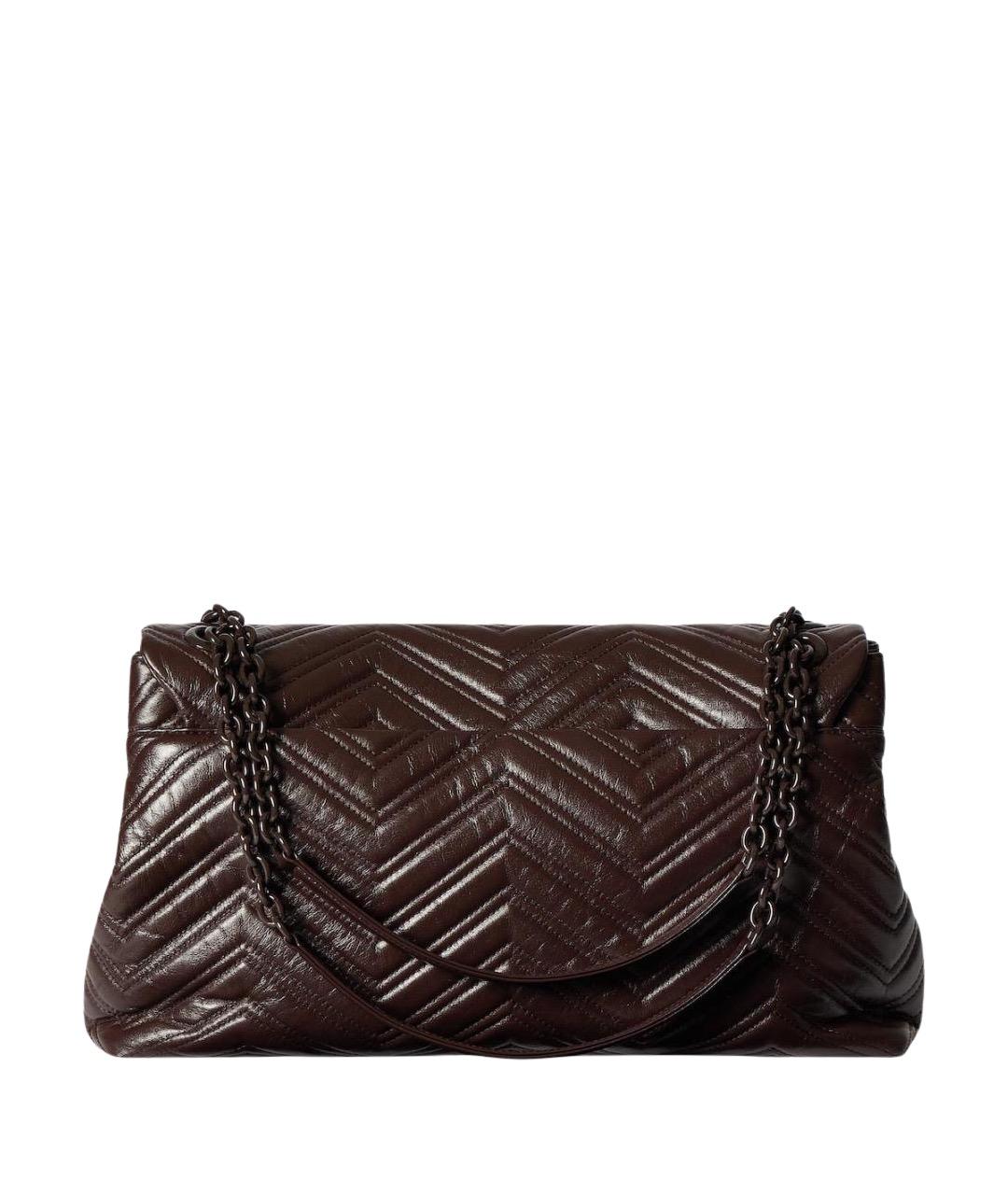 GUCCI Коричневая кожаная сумка через плечо, фото 3