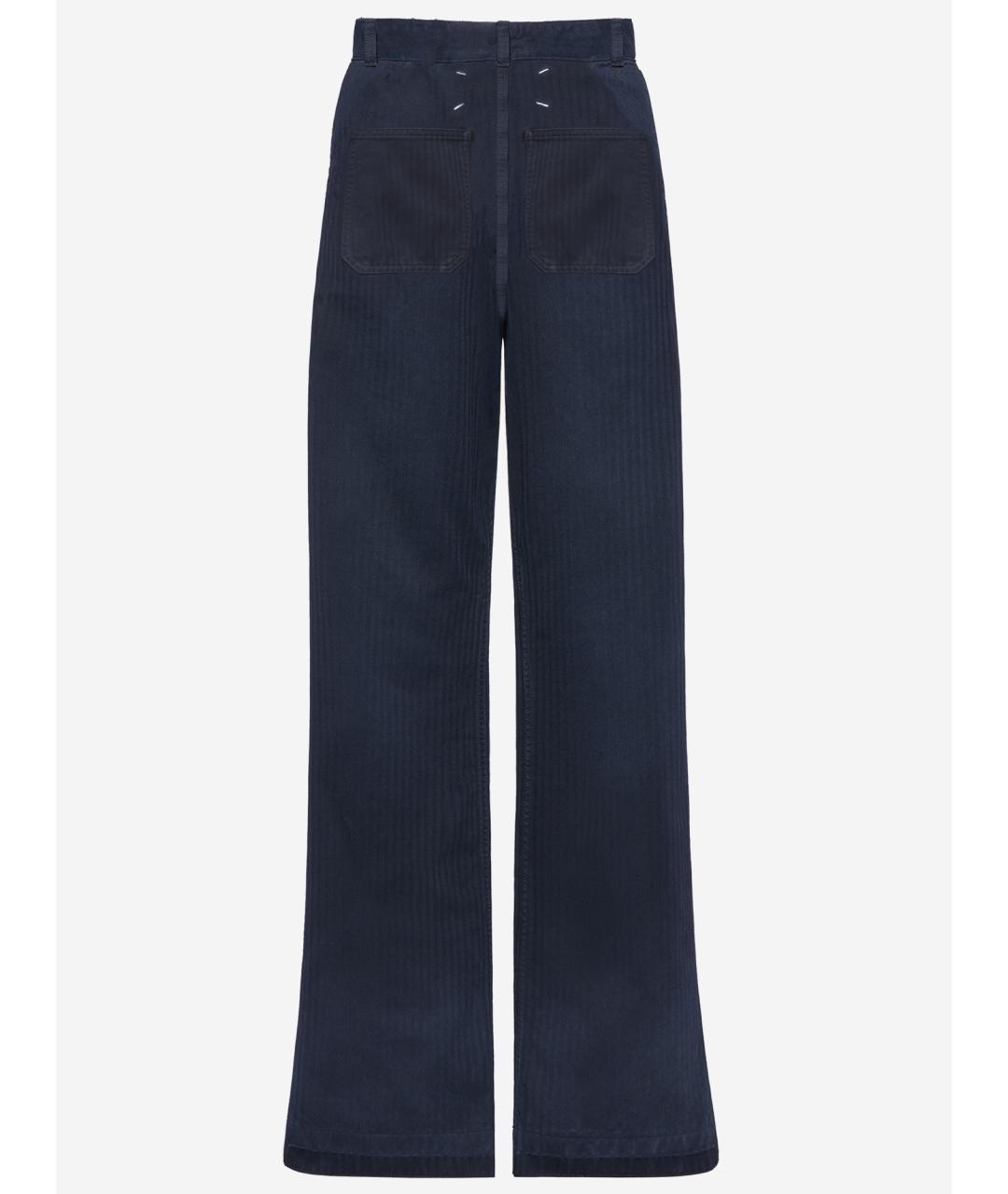 MAISON MARGIELA Темно-синие хлопковые прямые джинсы, фото 2