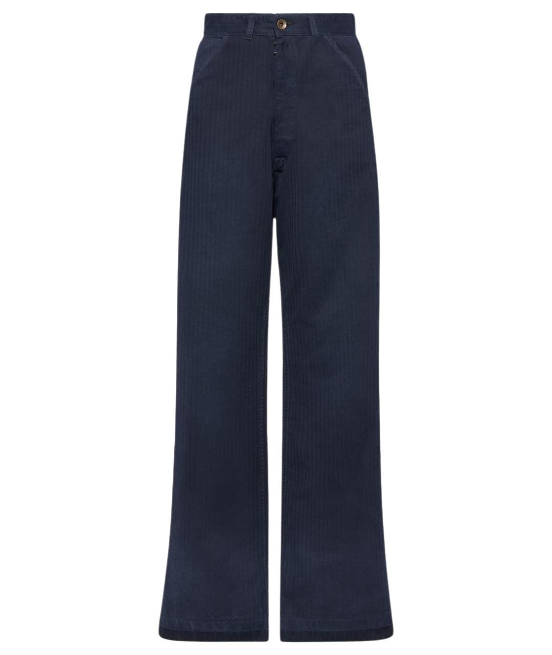 MAISON MARGIELA Темно-синие хлопковые прямые джинсы, фото 1