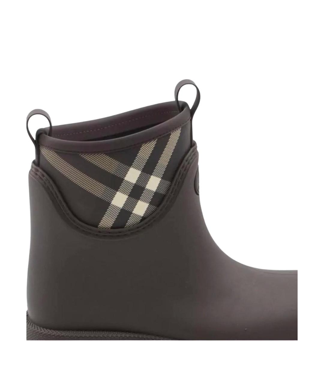 BURBERRY Коричневые резиновые сапоги, фото 4
