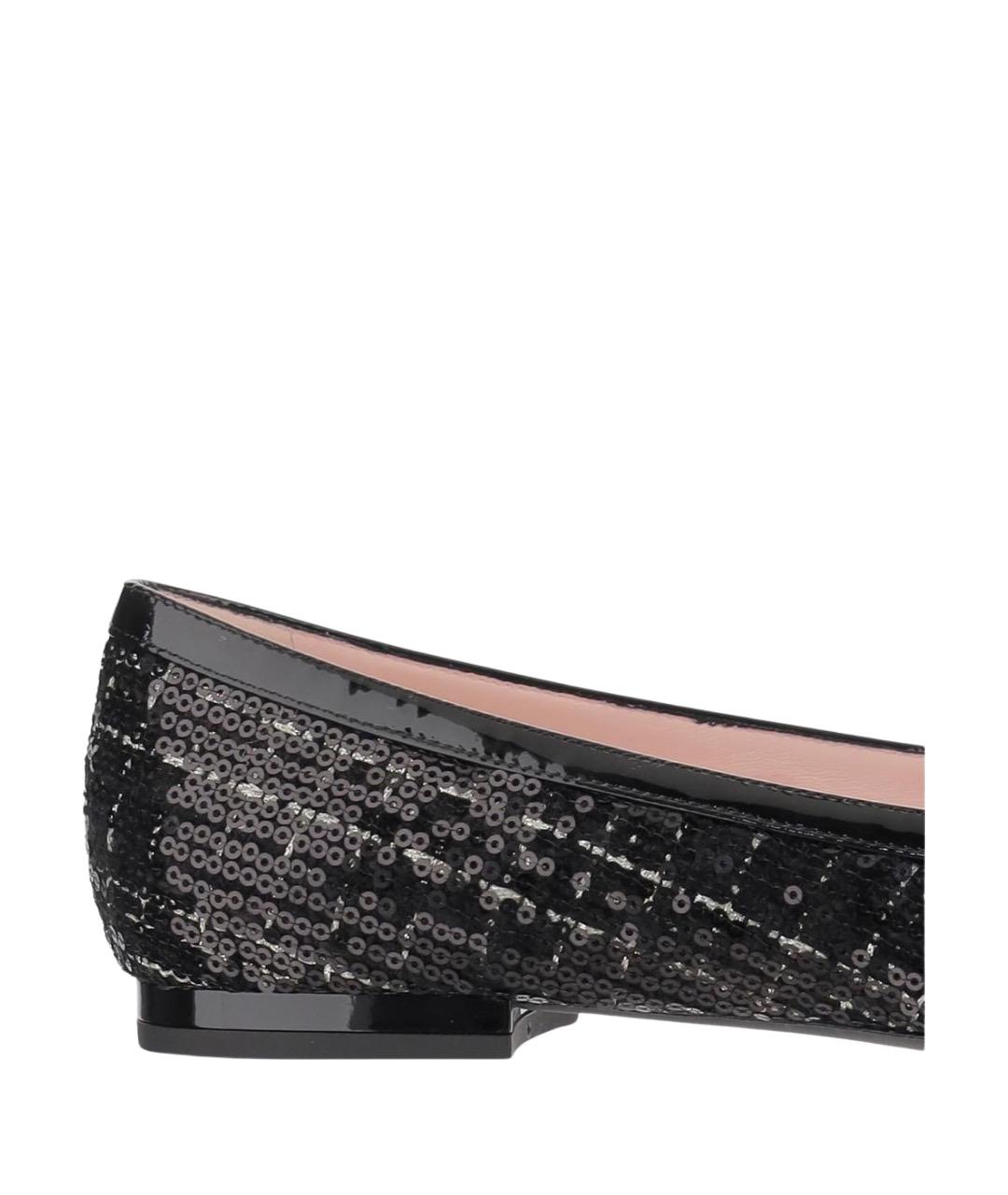 ROGER VIVIER Черные кожаные балетки, фото 4