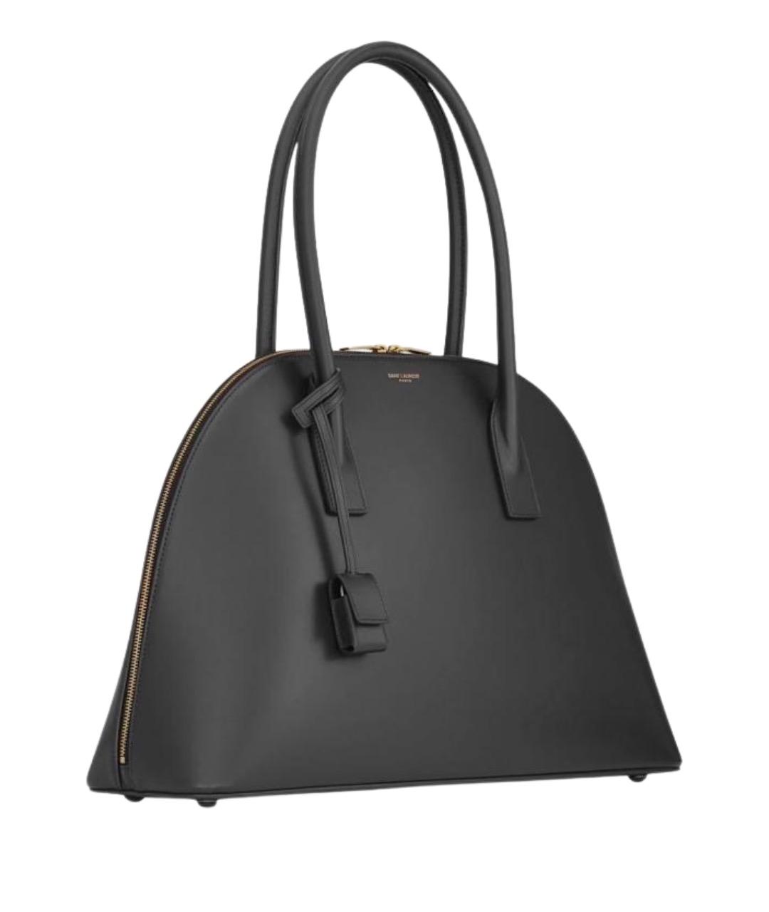 SAINT LAURENT Черная кожаная сумка тоут, фото 2
