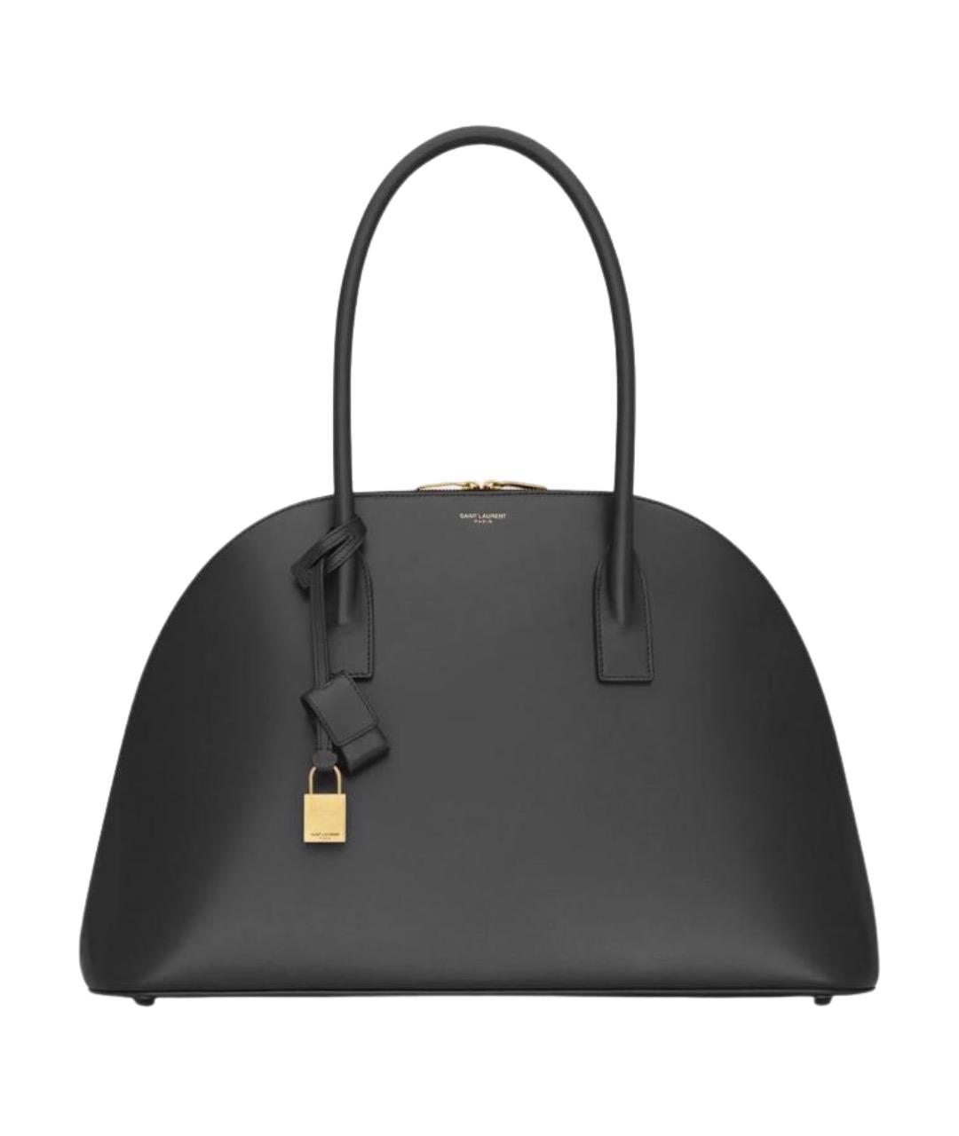 SAINT LAURENT Черная кожаная сумка тоут, фото 1